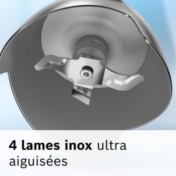Mixeur plongeant - BOSCH - MSM4W221 - 600 W - 4 lames aiguiseés - Bol mélange...