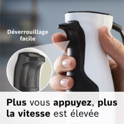 Mixeur plongeant - BOSCH - MSM4W221 - 600 W - 4 lames aiguiseés - Bol mélange...