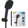 Ensemble de douche avec pommeau 2 jets, support et flexible - GROHE Vitalio C...