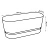 ELHO Jardiniere avec roues Greenville Terrasse 80 - L 35 x W 78 x H 33.5 cm- ...