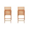 Lot de 2 chaises de jardin pliantes - EDEN - Bois Eucalyptus FSC - 57,5 x 46,...