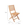Lot de 2 chaises de jardin pliantes - EDEN - Bois Eucalyptus FSC - 57,5 x 46,...