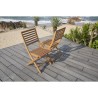Lot de 2 chaises de jardin pliantes - EDEN - Bois Eucalyptus FSC - 57,5 x 46,...