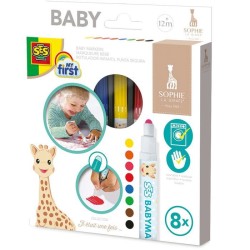 SES Creative - My first - Sophie la girafe - Feutres pour bébé -
