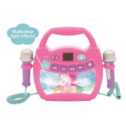 Enceinte Bluetooth Licorne - LEXIBOOK - Effets Lumineux, Micros et Batterie R...