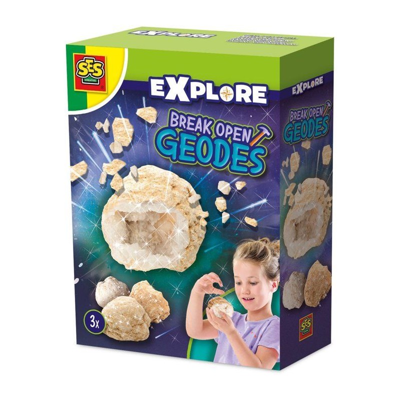 Géodes a ouvrir - SES CREATIVE - Explore - Cristaux naturels a
