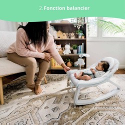 INGENUITY Transat bébé a bascule évolutif Keep Cozy Weaver 3 Positions: cadea...