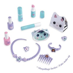 Smoby - Gabby et la Maison Magique - Coiffeuse enfant 2 en 1 - Tabouret inclu...