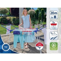 Étendoir a linge Leifheit Pegasus 200 Solid Comfort 81516, séchoir a linge av...