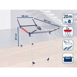Étendoir a linge Leifheit Pegasus 200 Solid Comfort 81516, séchoir a linge av...