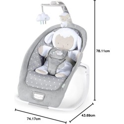 INGENUITY Transat pour bébé bascule évolutif pliable - Petit Mouton - Positio...