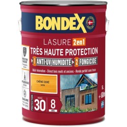 BONDEX - Lasure 8 ans - Indice 30 - Chene Doré - Satin - 5L