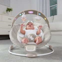 INGENUITY Transat bébé confort Petit Lapin, Arche d'éveil lumineuse, Coussin ...