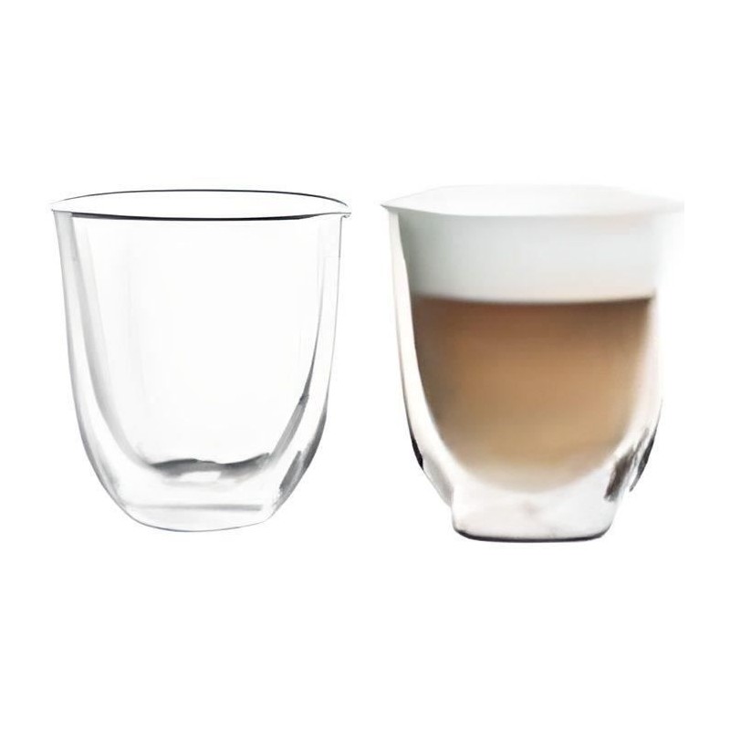 Lot de 2 tasses Capuccino - DELONGHI - Double parois - 19 cl