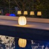 Lampe de table sans fil - LUMISKY - TULUM - H27 cm - Poignée en métal - Doré ...