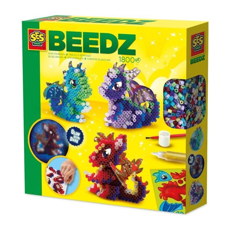 Perles a repasser - Dragons - SES Creative - Beedz - Activité