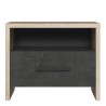 DEMEYERE Table de chevet 1 tiroir - Décor Chene Kronberg - L 49,6 x P 36,3 x ...