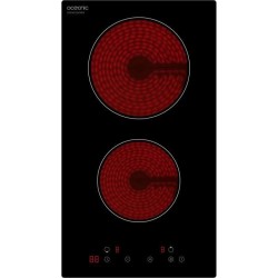 Plaque de cuisson vitrocéramique OCEANIC - 2 foyers - 2900W - commandes sensi...