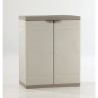 TITANIUM PLASTIKEN Armoire basse 2 portes avec étageres l70 x p44 x h88 cm Be...