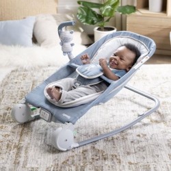 INGENUITY Transat a bascule bébé, massage ventre, Chambray, cadeau bébé, Plia...