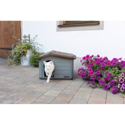 KERBL Niche extérieure en plastique pour chats ou chien Taille M -  75 x 59 x...