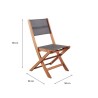 Lot de 2 chaises de jardin pliantes en bois d'acacia FSC - EDEN - Assise text...