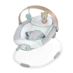 INGENUITY Transat bébé Nate l'Ourson avec arche d'éveil en bois,  cadeau bébé