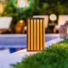 Lanterne solaire décorative - LUMISKY - CHENNAI - H30 cm - En bois teck massi...