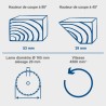 Scie circulaire sans fil C-HCS165-X - lame 165mm coupe max 53mm a 90° - SCHEP...