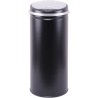 Poubelle automatique 42 L - Acier inox avec cerclage - Finition Noire - KITCH...