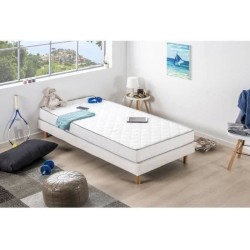 Matelas 90x190 cm - Mousse - Ferme 14 cm - 5 zones de confort - DEKO DREAM Ha...