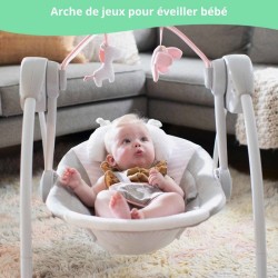 INGENUITY Transat pour bébé balancelle électrique pliable - Flora - Arche, ca...