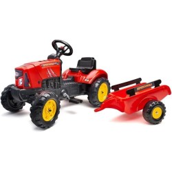 Tracteur a pédales SuperCharger - FALK - Volant directionnel et remorque - Fa...
