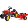 Tracteur a pédales SuperCharger - FALK - Volant directionnel et remorque - Fa...