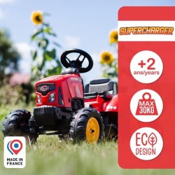 Tracteur a pédales SuperCharger - FALK - Volant directionnel et remorque - Fa...