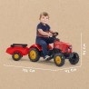 Tracteur a pédales SuperCharger - FALK - Volant directionnel et remorque - Fa...