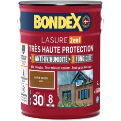 BONDEX - Lasure 8 ans - Indice 30 - Chene Moyen - Satin - 5L