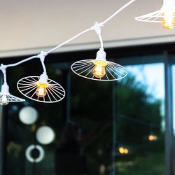 Guirlande lumineuse extérieur - LUMISKY - CHIC WHITE LIGHT - 6 m - 10 ampoule...