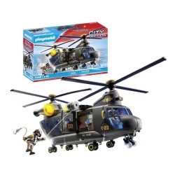 PLAYMOBIL 71149 Hélicoptere de transport des forces spéciales, Les policiers,...
