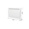 Radiateur électrique fixe a inertie seche céramique 1000W OCEANIC Rubis - Des...