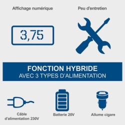 Compresseur sans fil Airforce 6 - pression max 10,3bars - 6 accessoires inclu...