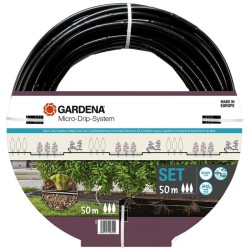 Kit d'initiation - GARDENA - 50 m de tuyau a goutteurs incorporés et bouchon ...