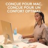 Souris - Sans Fil - Logitech - Lift Ergonomique Verticale - Blanc - Droitier ...
