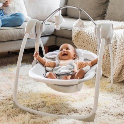 INGENUITY Transat pour bébé Balancelle électrique pliable - Petit Mouton - Ar...