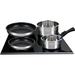 Batterie de cuisine Arthur Martin AM2493 8 pieces - Acier Inoxydable - Poigné...