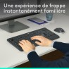 Ensemble Clavier Souris - Sans fil - Logitech - MK540 - AZERTY - Noir
