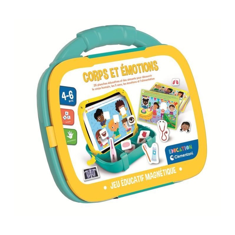 CLEMENTONI - Mallette magnétique - Corps et émotions - Apprentissage