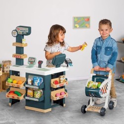 SMOBY - Marchande - Supermarché avec coin fruits et légumes- 42 accessoires i...