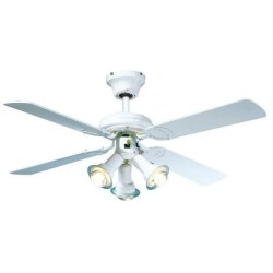 Ventilateur de plafond réversible FARELEK MALDIVES - Ø 107 cm, 4 pales laquée...