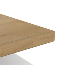Table basse rectangulaire ACCESS - 3 Niches - Décor chene Hamilton et blanc -...
